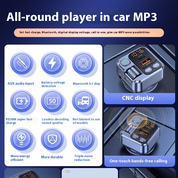 MP3 Player Bluetooth-compatible Receiver Fast Charging Car Charger view 5