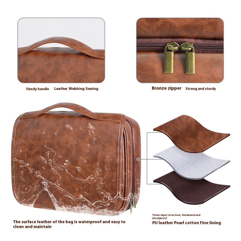 Men's Business Pu Wash Large Capacity High Sense Storage Bag view 8