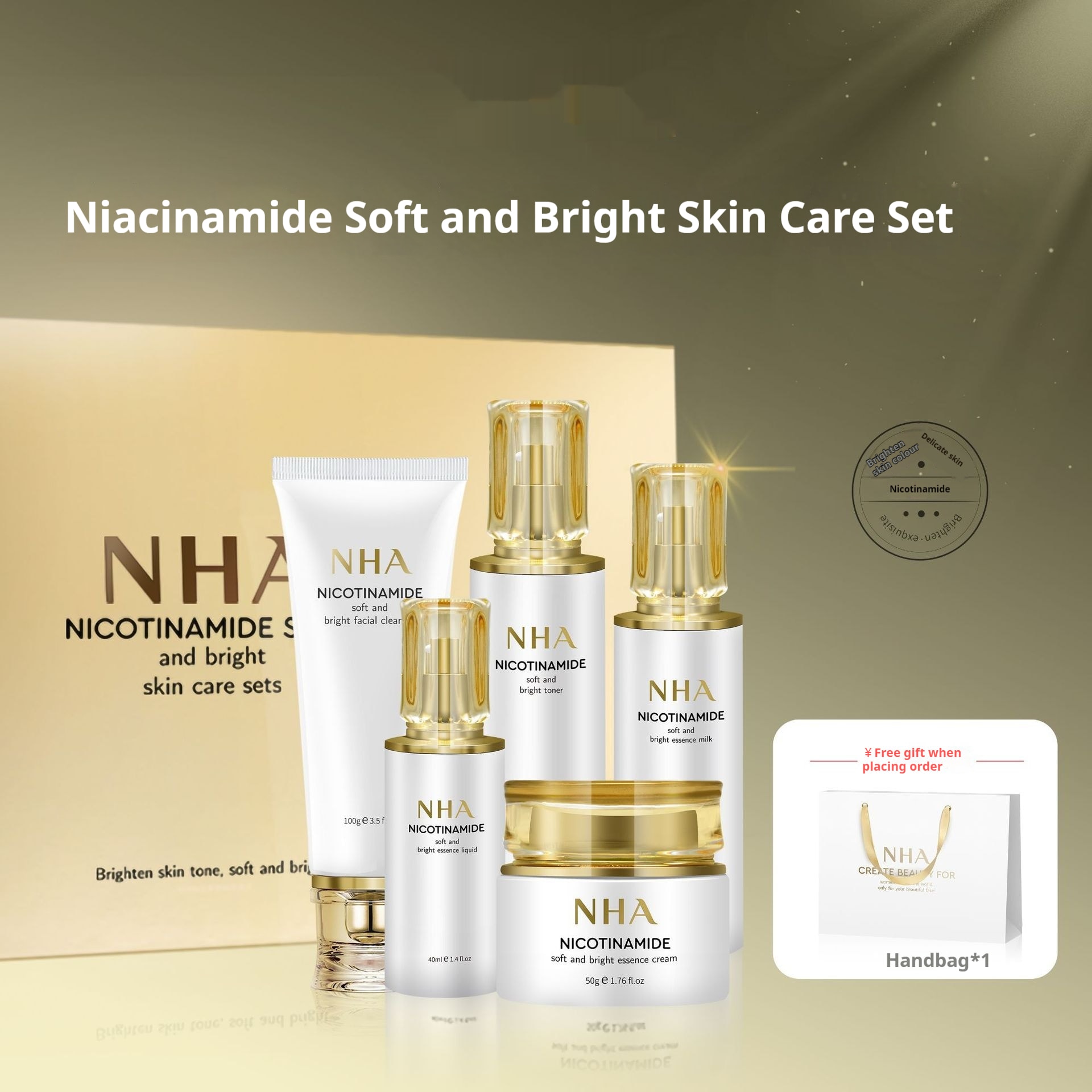 Nicotinamide Care Product Set Brightens Skin Color view 5