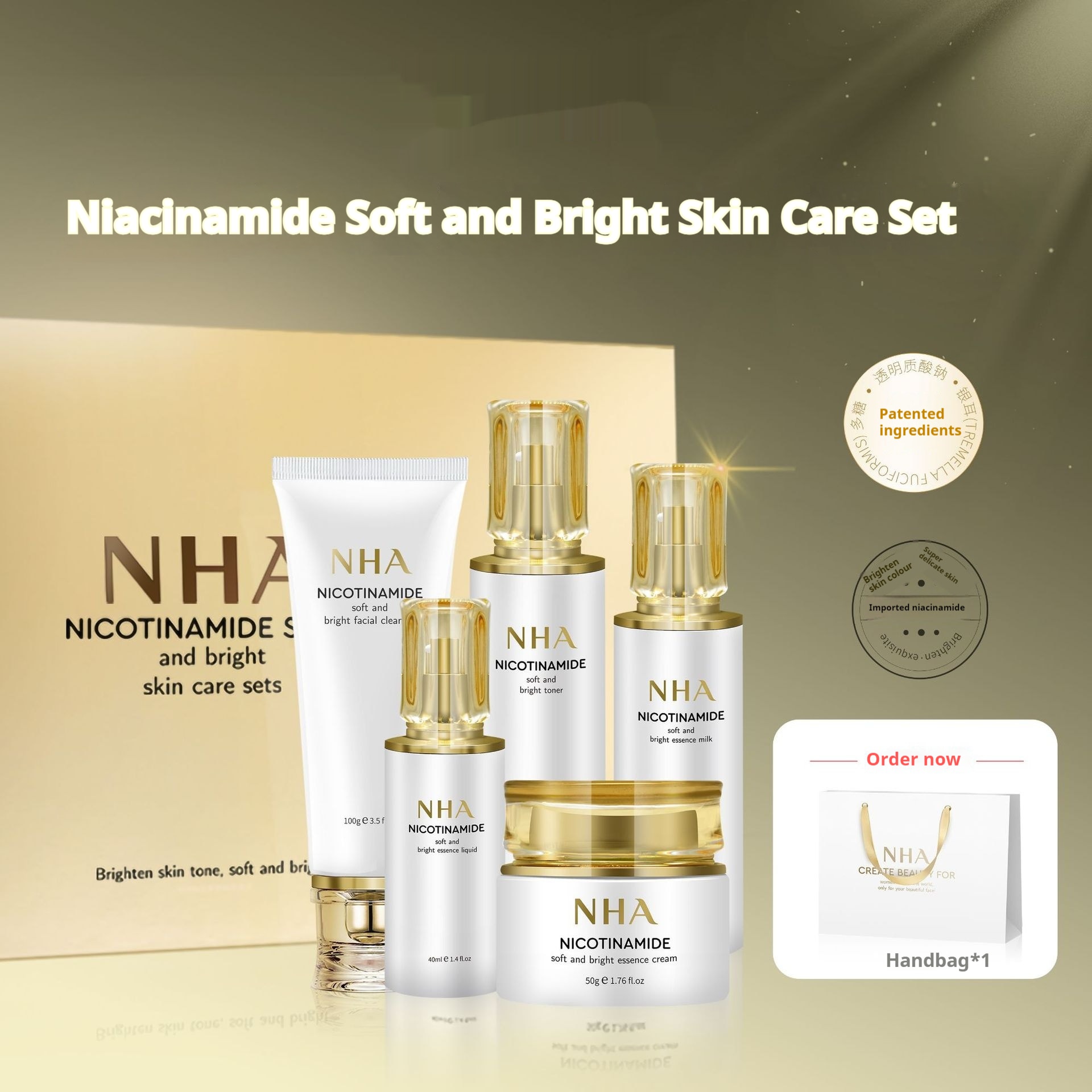 Nicotinamide Care Product Set Brightens Skin Color view 2