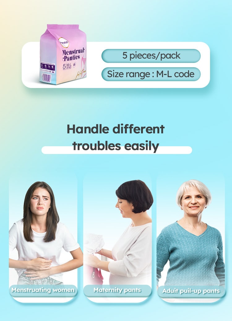 Lady Sanitary Pants Processing Different Colors And Sizes view 8