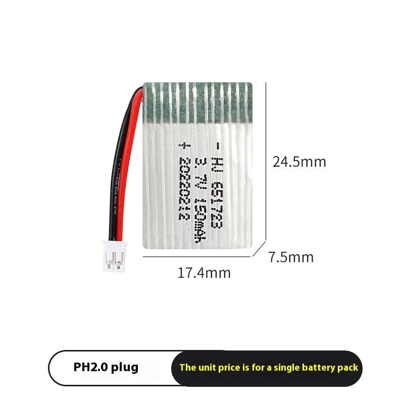 H36 UAV 651723 Model Airplane Battery view 7