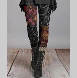 Hawaiian Style Digital Printing 3D Leggings For Men And Women view 5