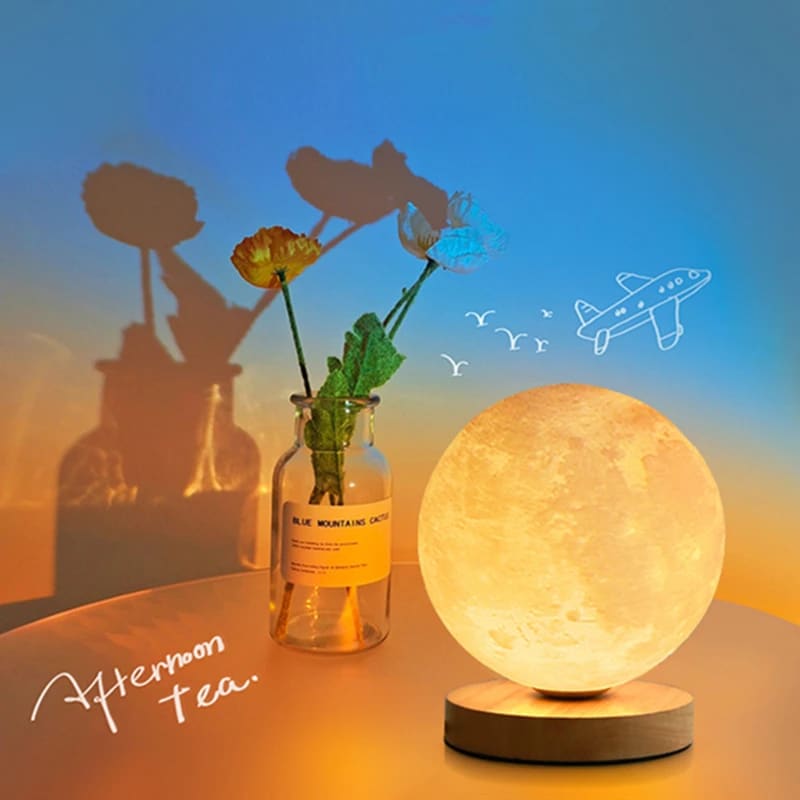Creative 3D Magnetic Floating Levitating Moon Lamp Touch Control 3 Color Moon Light Lunar Night Light For Home Office Room Decor view 12