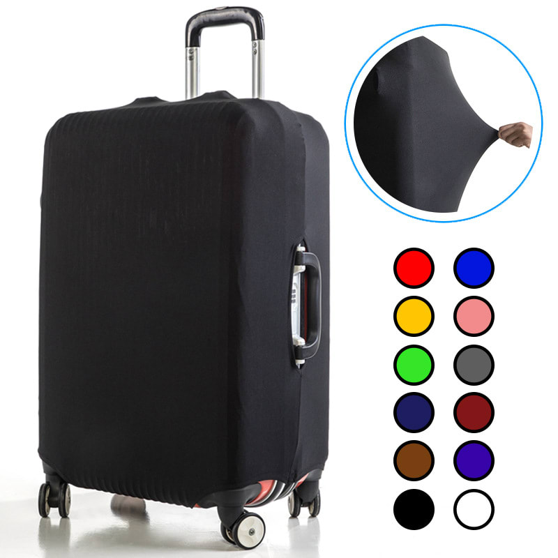 Solid Color Elastic Luggage Protection Cover view 13