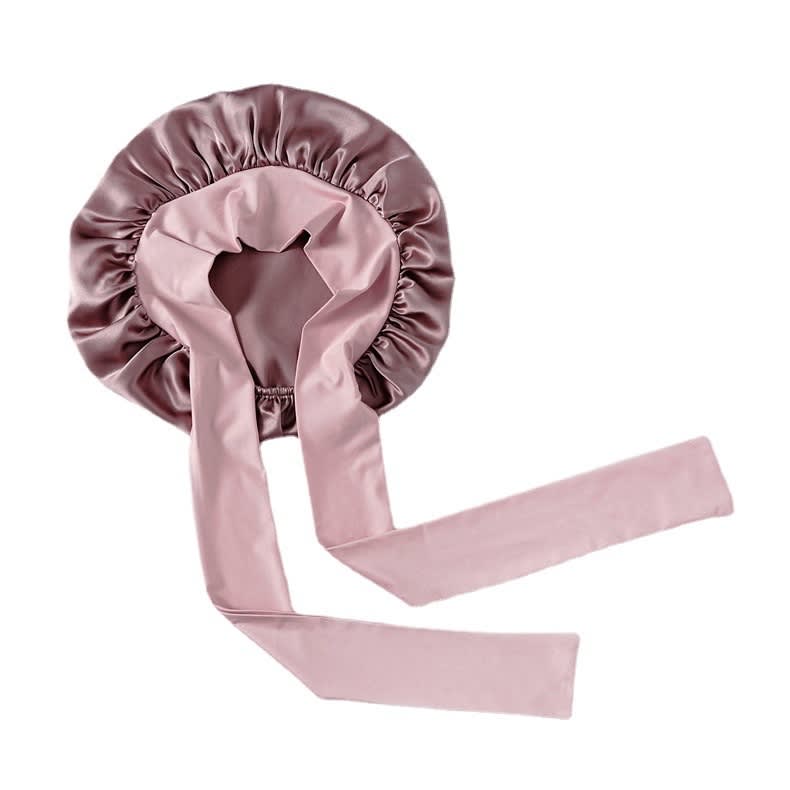 Wide-brimmed Lace-up Adjustable Elastic Large Silk Nightcap view 2