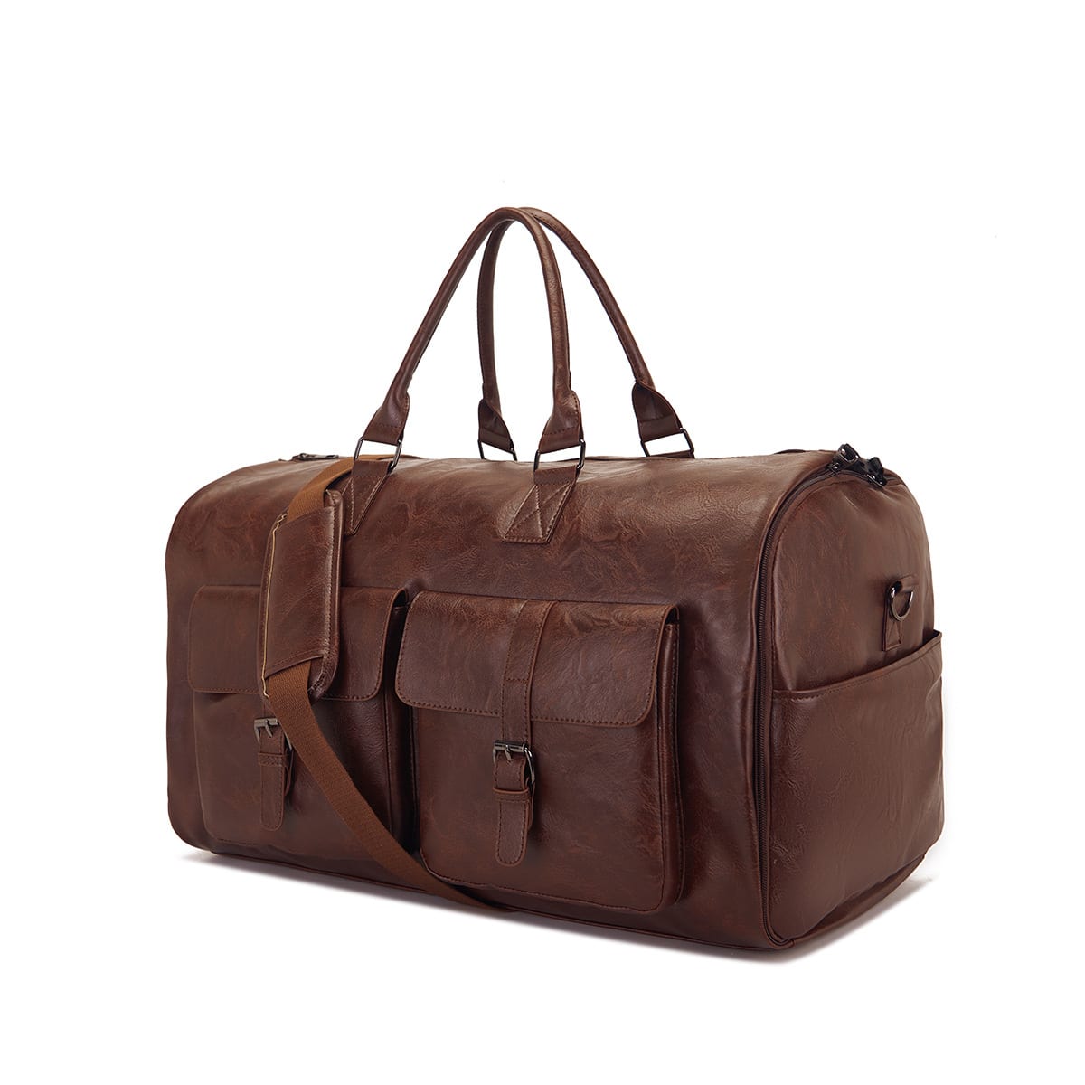 Travel Convenient Portable Garment Bag PU Leather Luggage Bag view 2