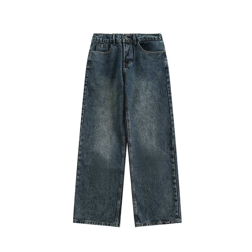 American Style Trend Washed Straight Jeans view 3