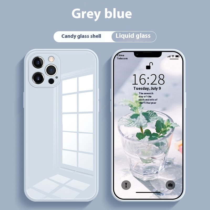White Tempered Glass All-inclusive Drop-resistant Phone Case view 6
