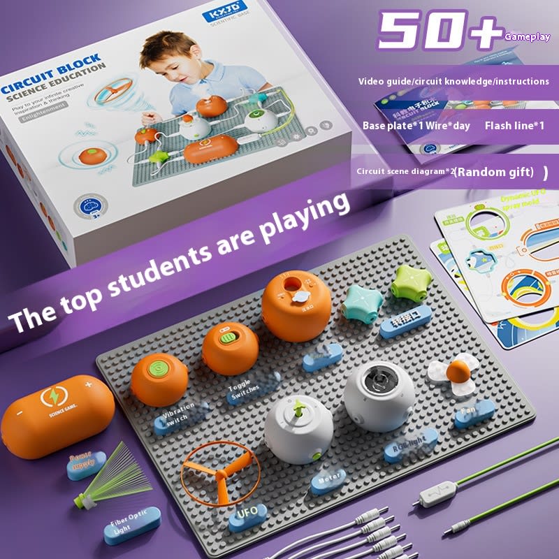 Science Experiment Electronic Bricks Circuit Assembling Children's Toys Suit
