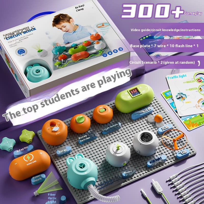 Science Experiment Electronic Bricks Circuit Assembling Children's Toys Suit view 8