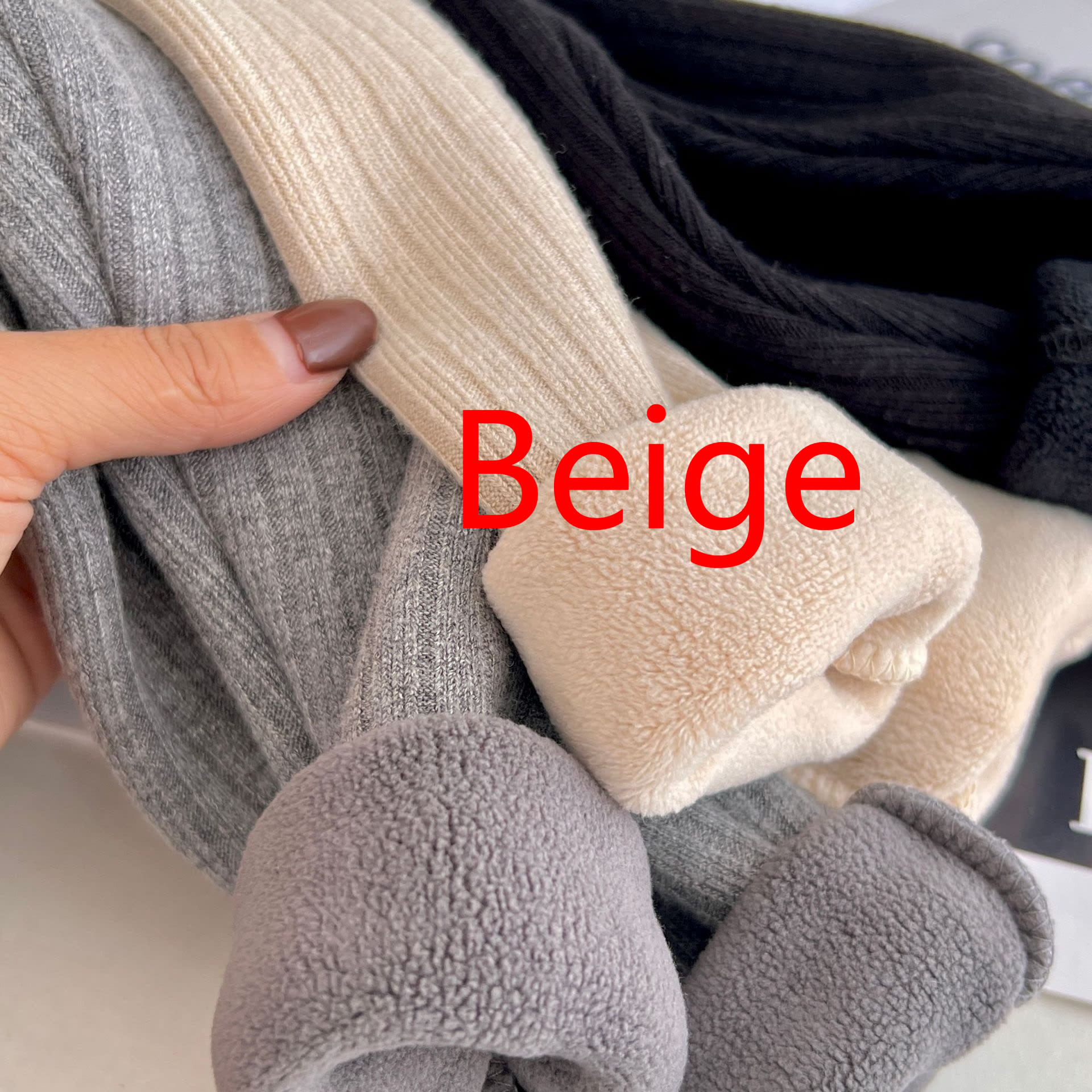 All-matching Warm Outerwear Leggings Fleece-lined Thick view 11