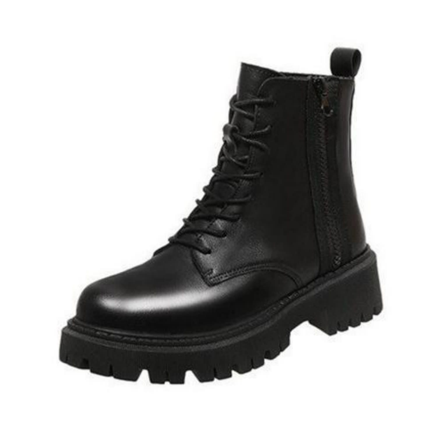 Velvet Motorcycle Internet Celebrity Girl Short Boots view 2