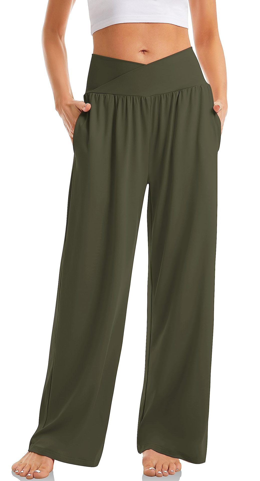 Women's Cross Waist Yoga Pants Loose Trousers Sports Pants view 5