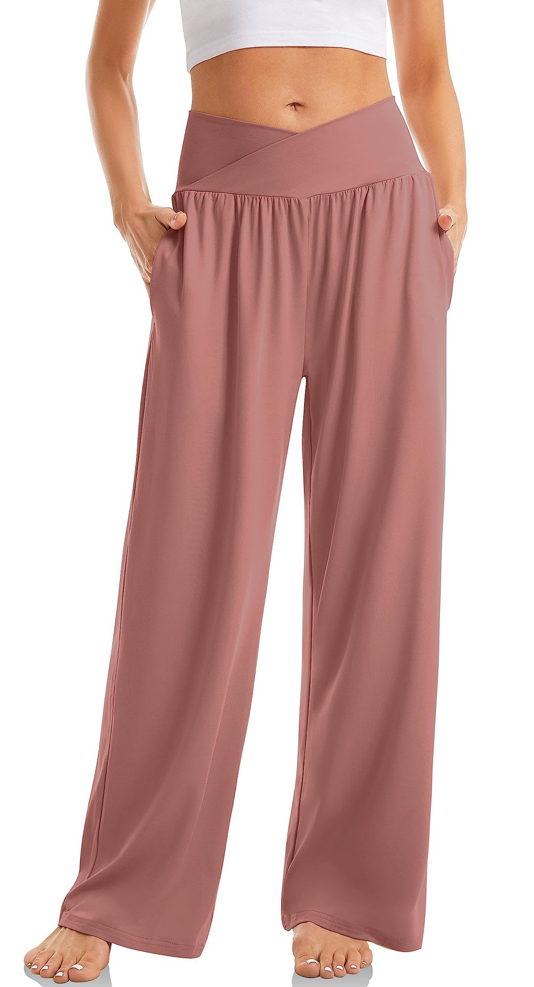 Women's Cross Waist Yoga Pants Loose Trousers Sports Pants view 3
