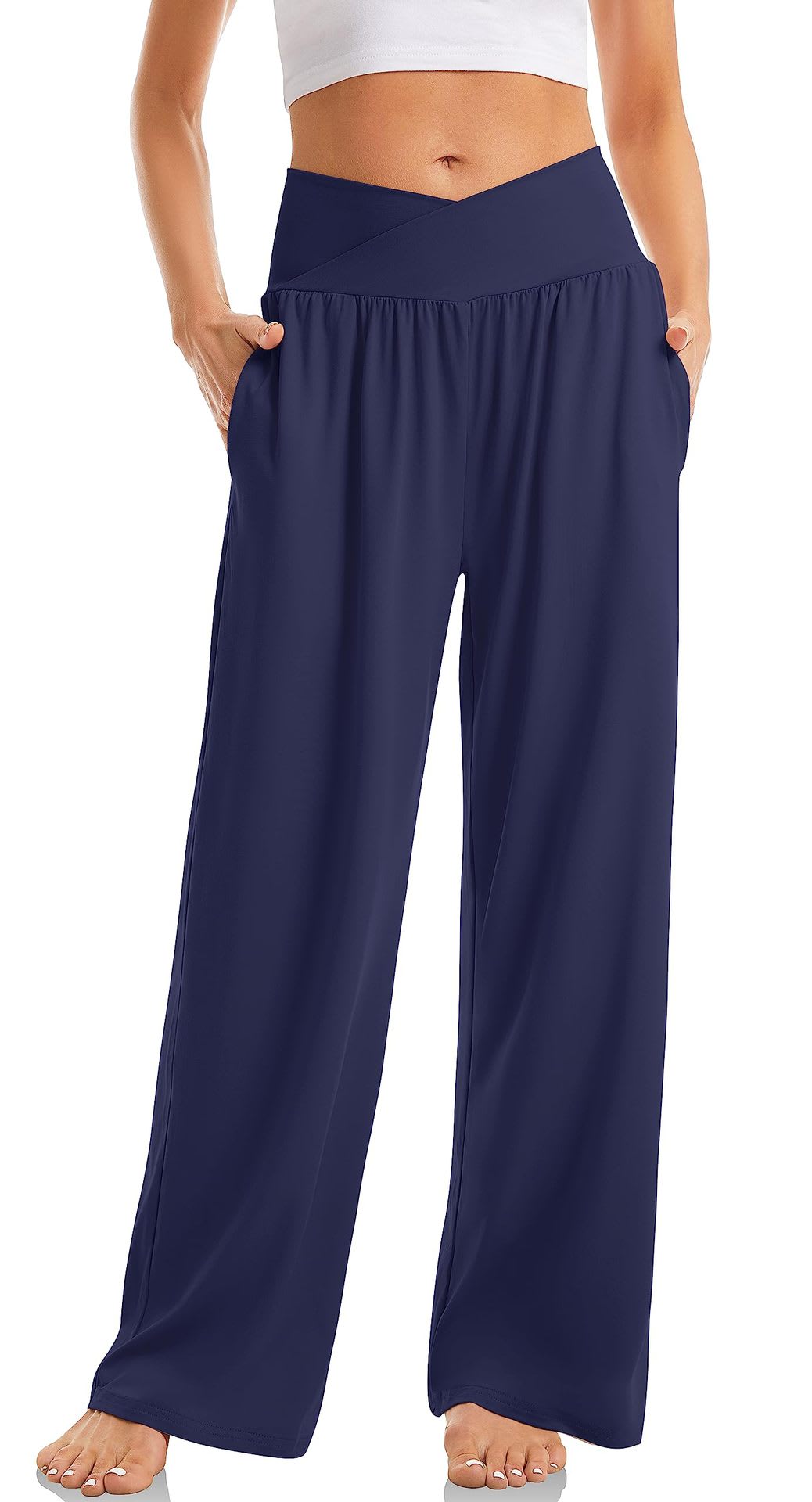 Women's Cross Waist Yoga Pants Loose Trousers Sports Pants view 4