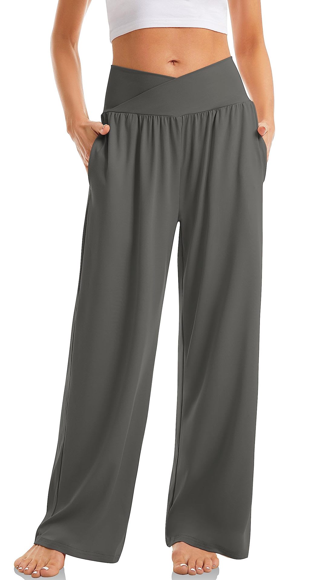 Women's Cross Waist Yoga Pants Loose Trousers Sports Pants view 8