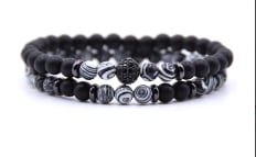 Micro-inlaid Zircon Nracelet 6mm Natural Stone Beaded Bracelet view 5