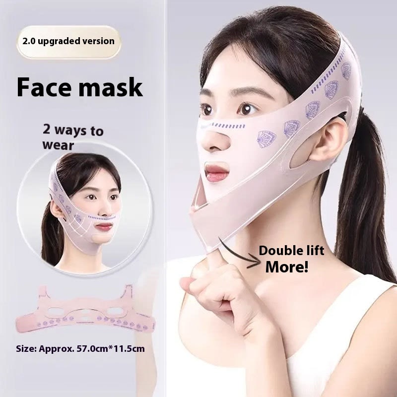French Pattern Double Chin Sleep Mask view 4