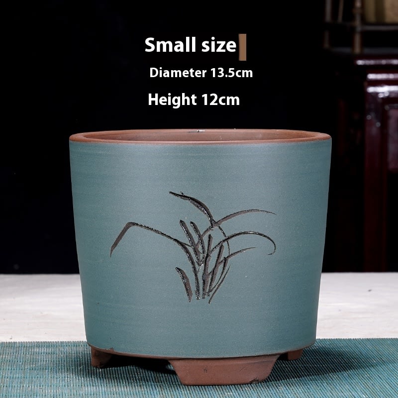 Cliff Style Cylindrical Minimalist Purple Sand Flowerpot view 46