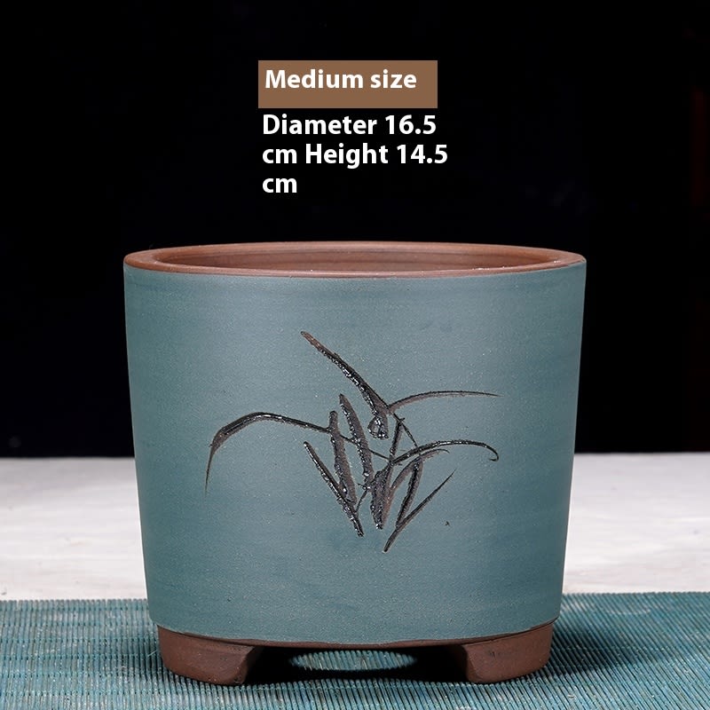 Cliff Style Cylindrical Minimalist Purple Sand Flowerpot view 42