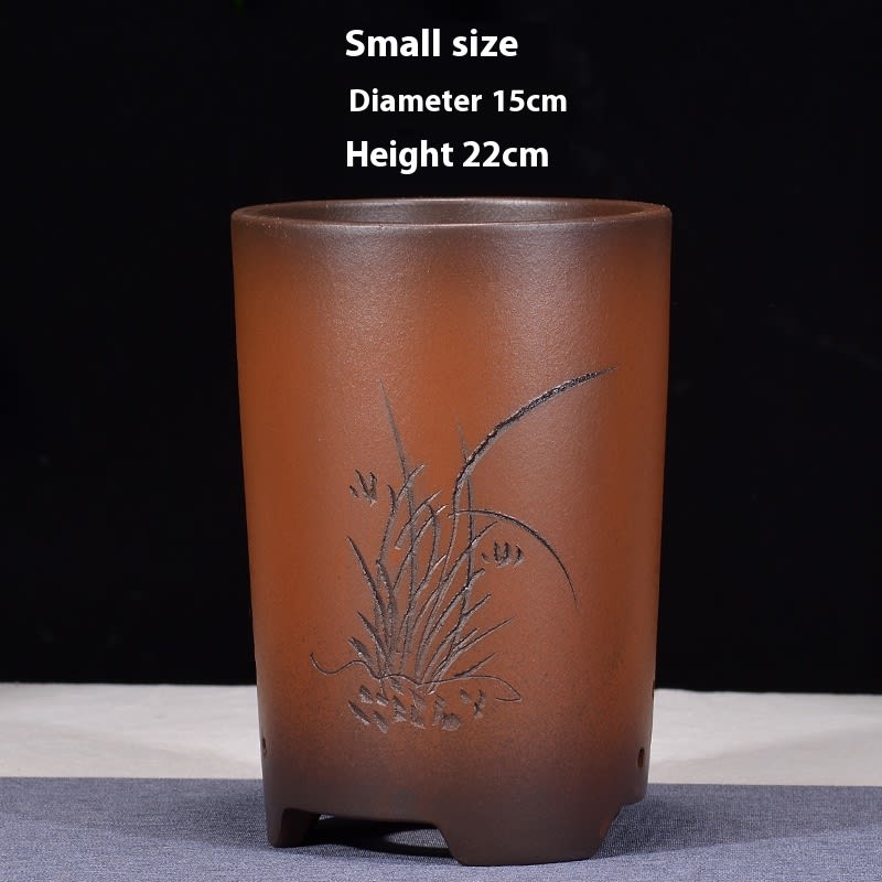 Cliff Style Cylindrical Minimalist Purple Sand Flowerpot view 23