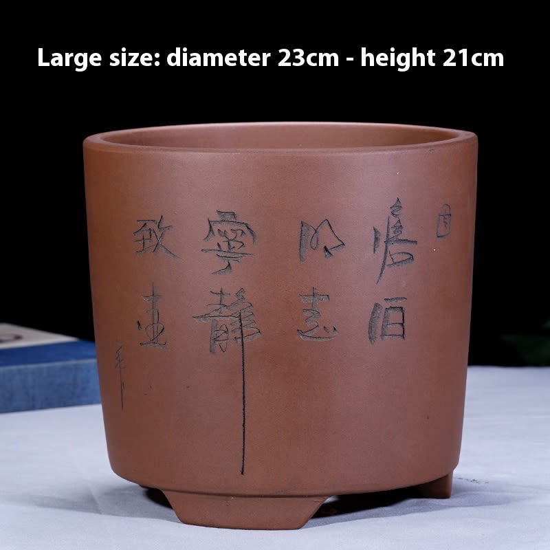 Cliff Style Cylindrical Minimalist Purple Sand Flowerpot view 28