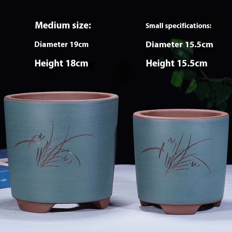 Cliff Style Cylindrical Minimalist Purple Sand Flowerpot view 27