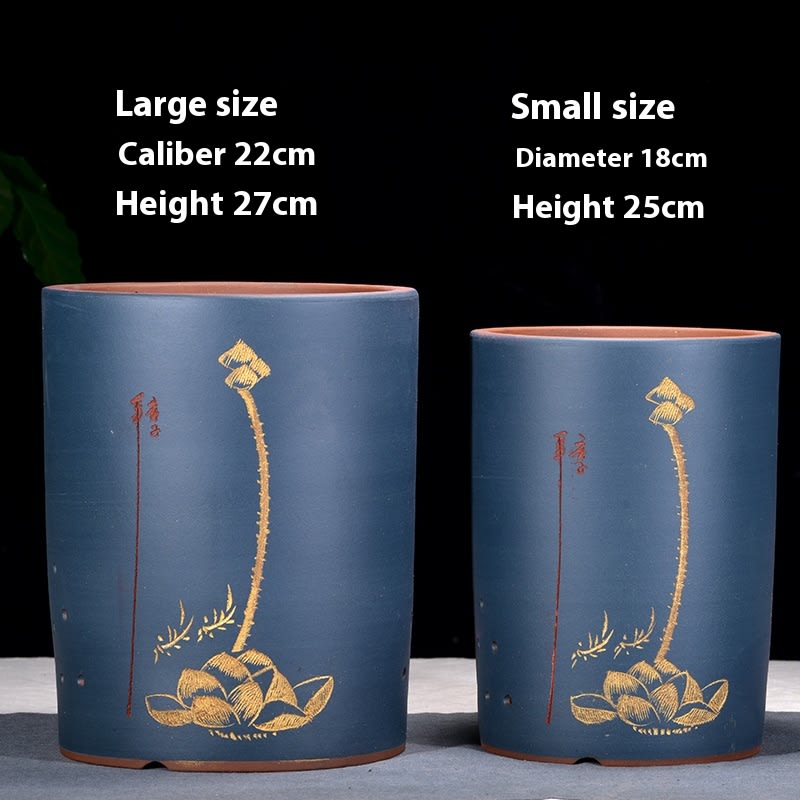 Cliff Style Cylindrical Minimalist Purple Sand Flowerpot view 62