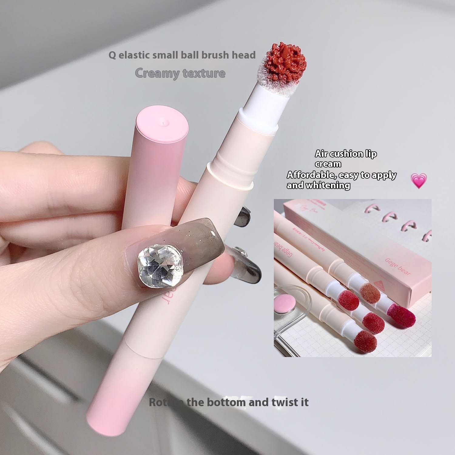 Gege Bear Gogo Bear Lip Cream Foundation Velvet Matte Matte view 4