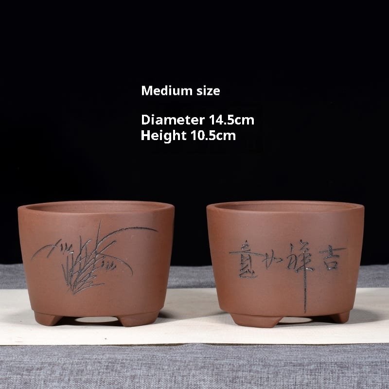 Cliff Style Cylindrical Minimalist Purple Sand Flowerpot view 63