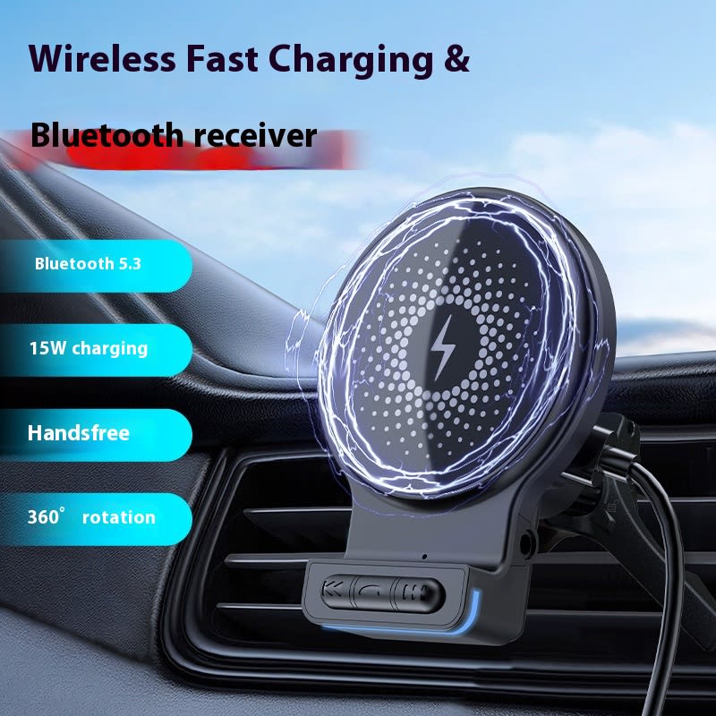 Car Magnetic Wireless Charger 15W Convenient Charging Bracket view 3
