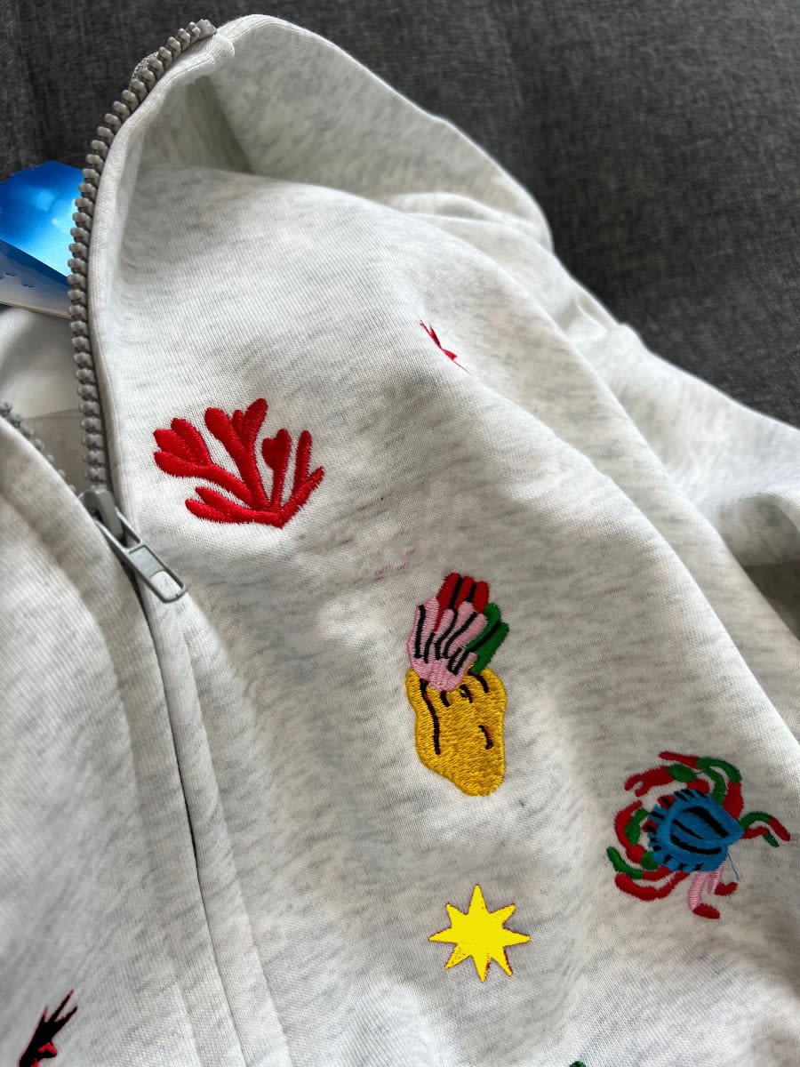 Women's American-style Retro Multi-element Embroidered Hooded Jacket view 5