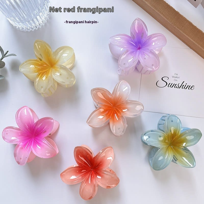 High Sense Plumeria Rubra Seaside Holiday Barrettes view 13
