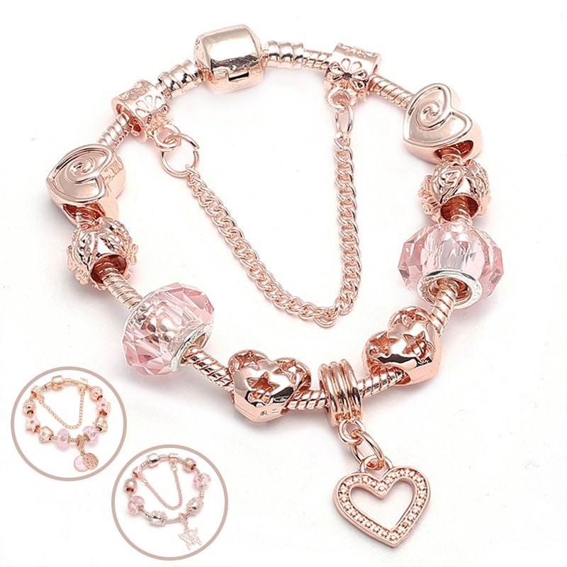 Fashion Love Geometric Rose Gold Bracelet Women's Jewelry view 8
