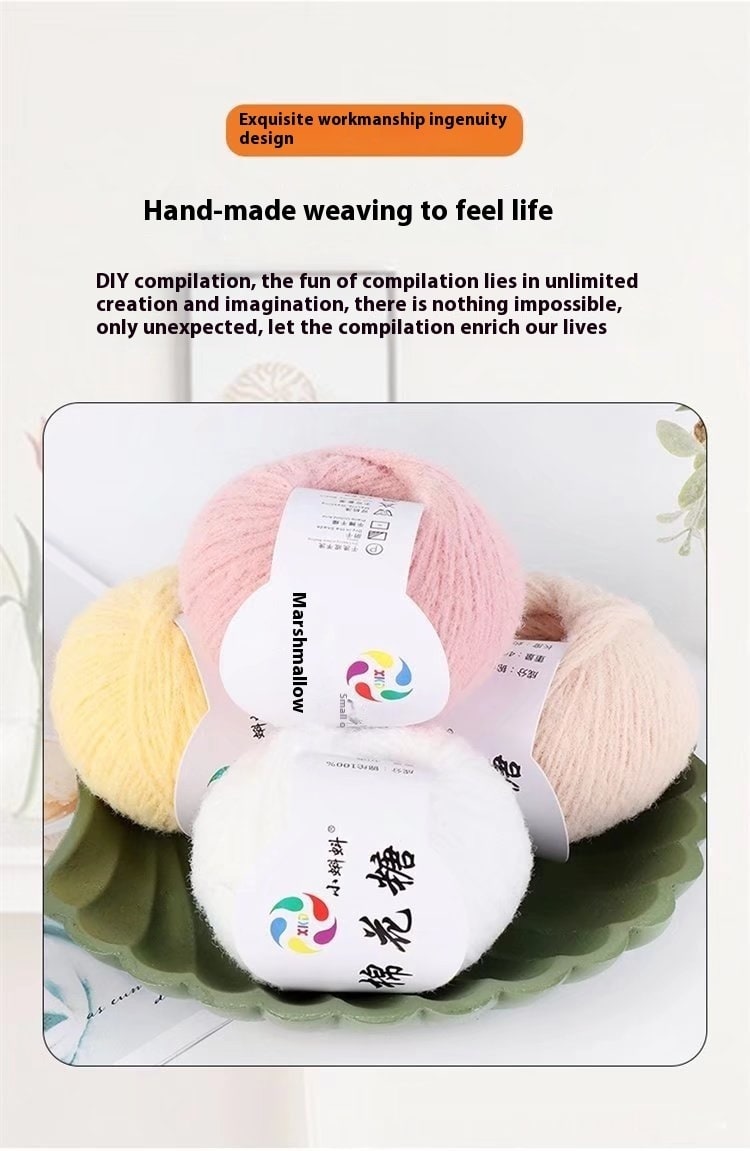 Cotton Candy Velvet Thread Wool Felt Thread Diy Doll Cleaning Mousse Thread Finished Product Cute Wool Ball view 27