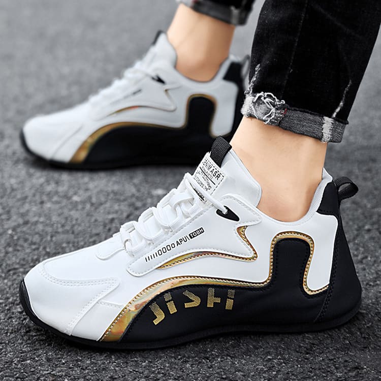 Fashion Colorblock Lace-up Sneakers For Men Breathable Low-top Dad Shoes Running Walking Sports Shoes view 4