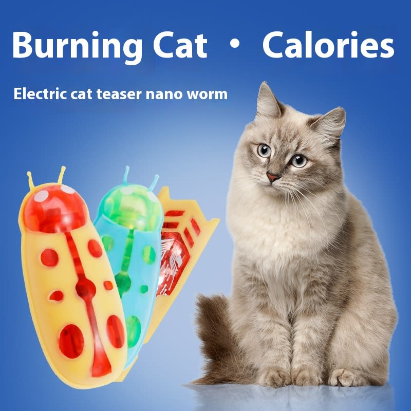 Electric Toothbrush Worm Miniature Nano Jumping Insects Cat Teaser Toy Pet Products view 11