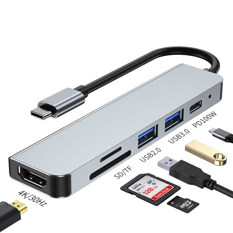 Portable Notebook And Tablet Computer Six In One Expansion Dock view 8