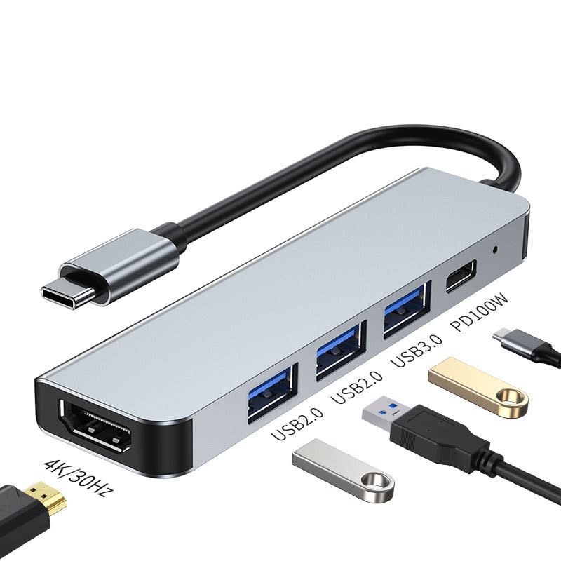 Portable Notebook And Tablet Computer Six In One Expansion Dock view 3