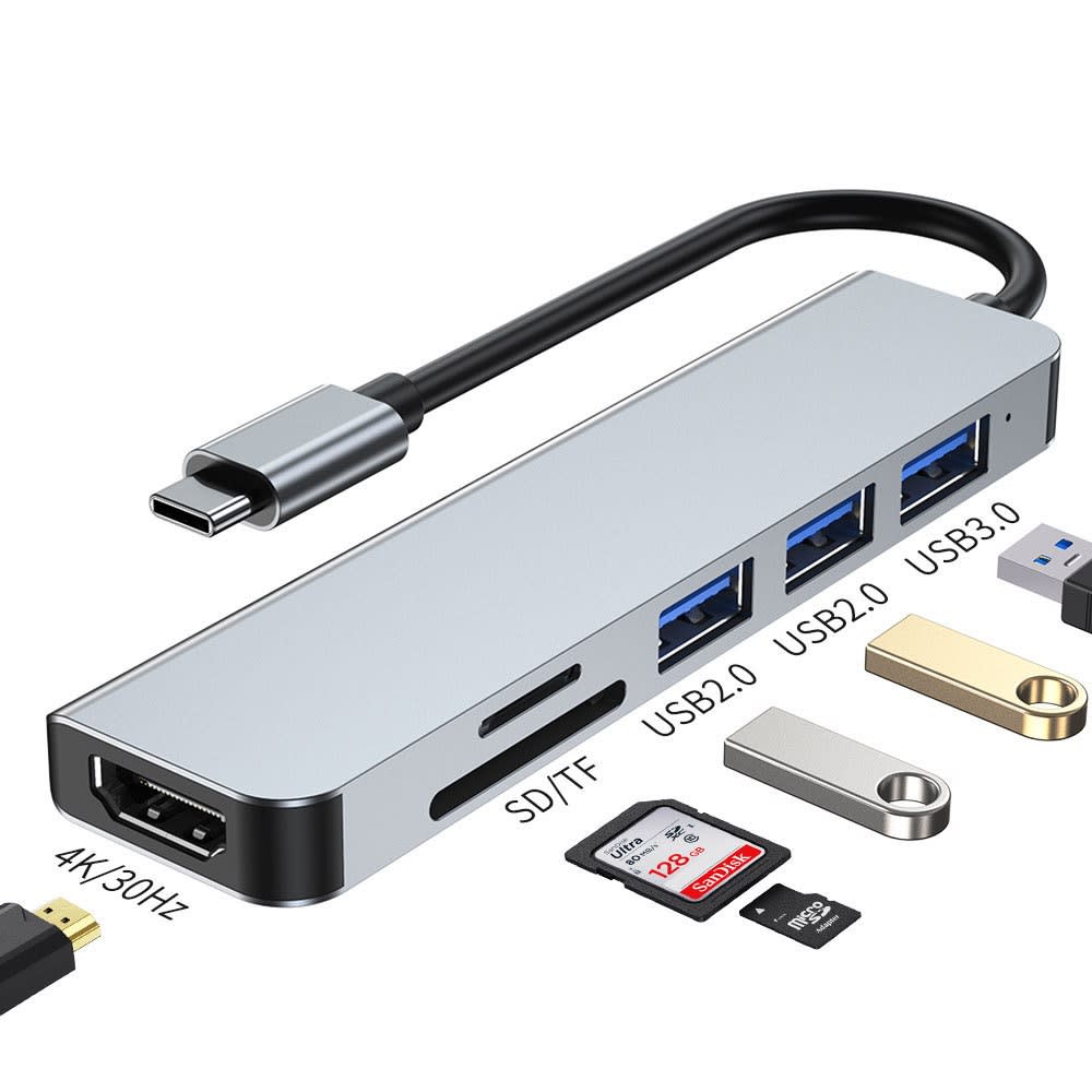 Portable Notebook And Tablet Computer Six In One Expansion Dock view 2