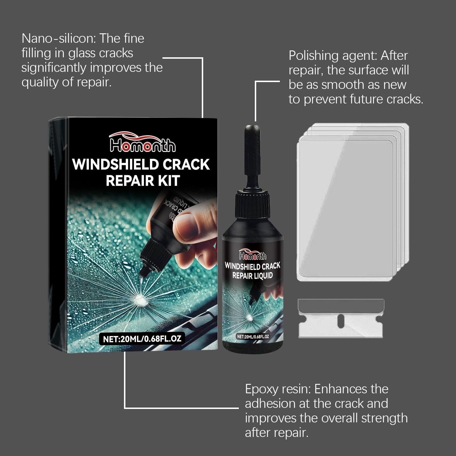 Windshield Crack Repair Kit view 4