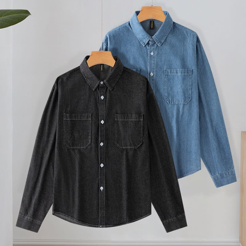 Women's Long Sleeve Denim Shirt All-matching Shirt