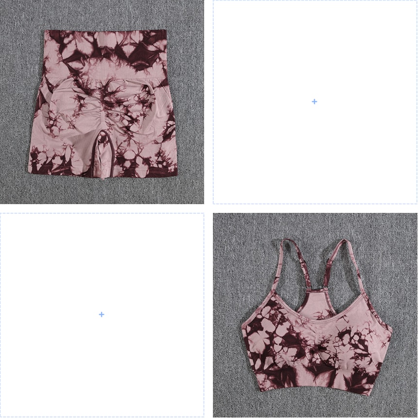 Women's Tie-dye Yoga High Waist Hip Lift Sports Slim Fit Fitness Pants Suit view 22