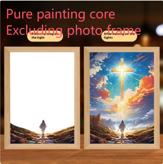 Jesus LED Light Painting Home Decoration Light Painting Photo Frame Led Night Light Room Decor Christmas Gifts Moon Lamp view 18