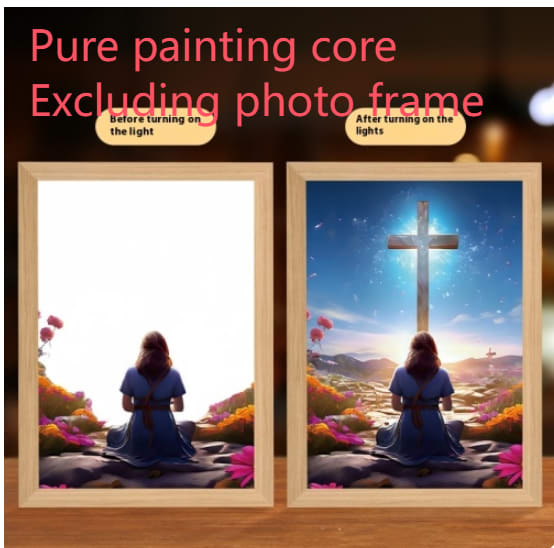 Jesus LED Light Painting Home Decoration Light Painting Photo Frame Led Night Light Room Decor Christmas Gifts Moon Lamp view 8