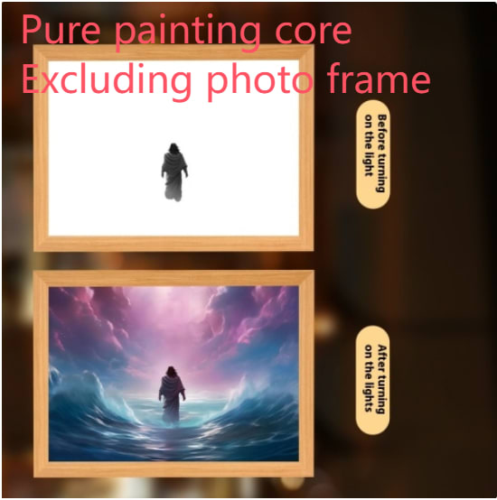Jesus LED Light Painting Home Decoration Light Painting Photo Frame Led Night Light Room Decor Christmas Gifts Moon Lamp view 19