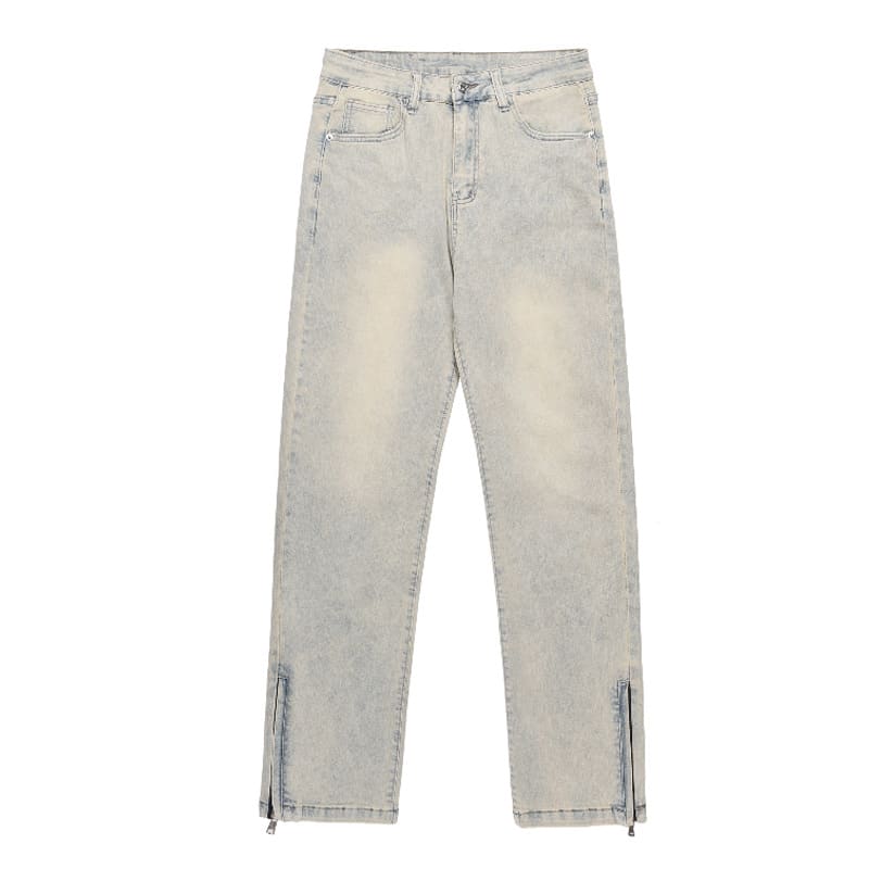 Men's Loose Straight Casual Zipper Trousers view 2