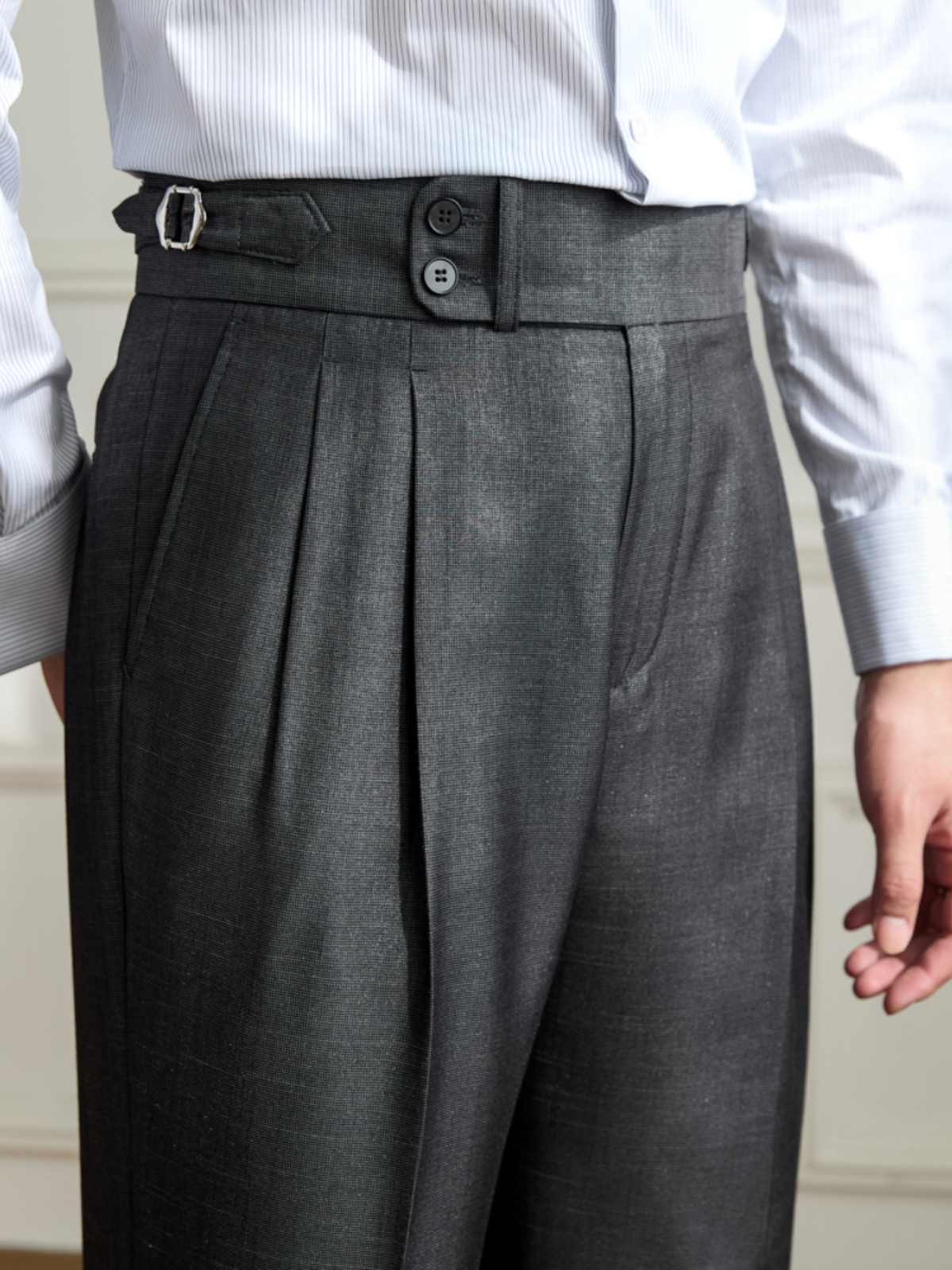 Business Casual Breathable High Waist Straight Pants view 7