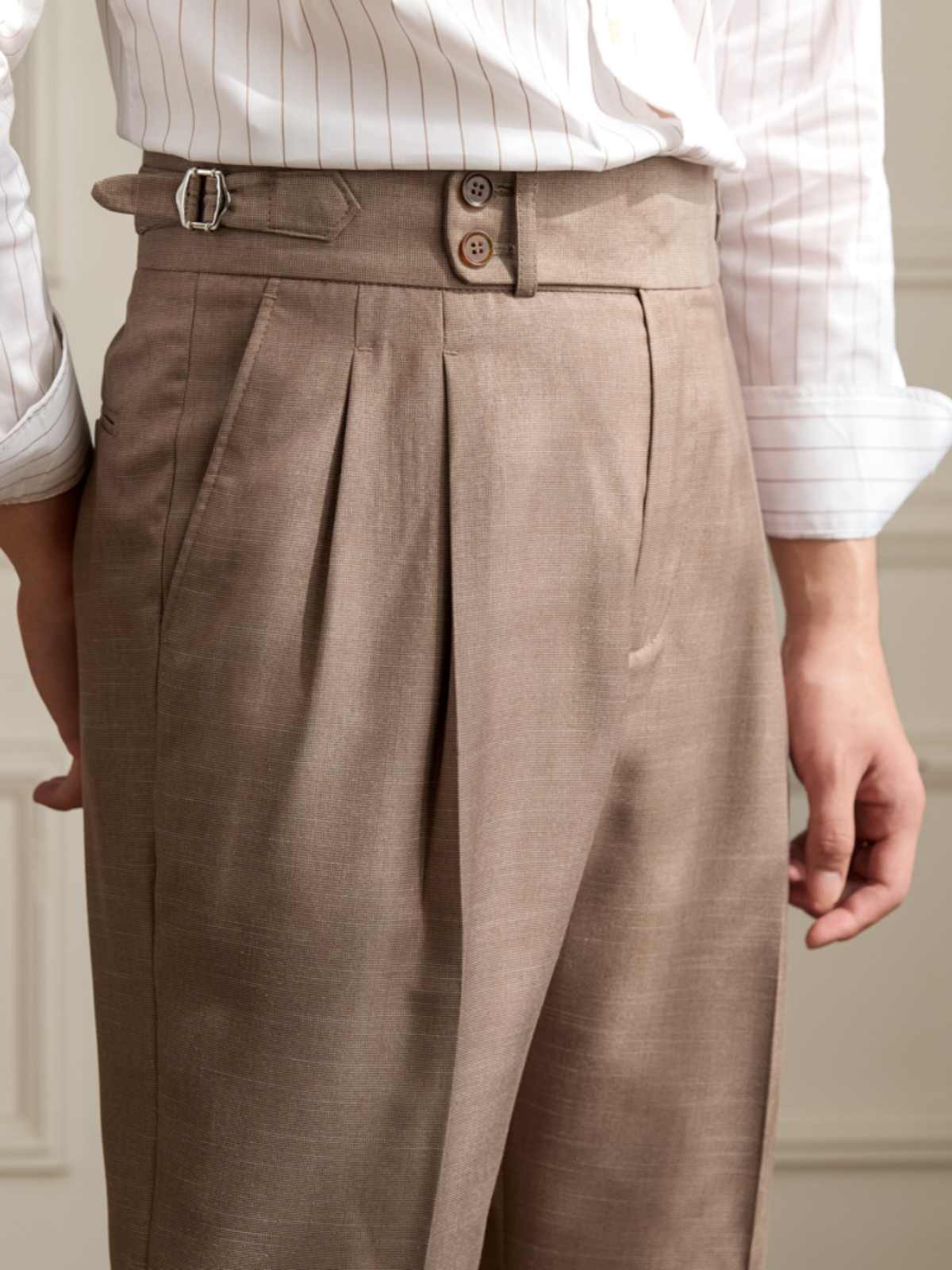 Business Casual Breathable High Waist Straight Pants view 4